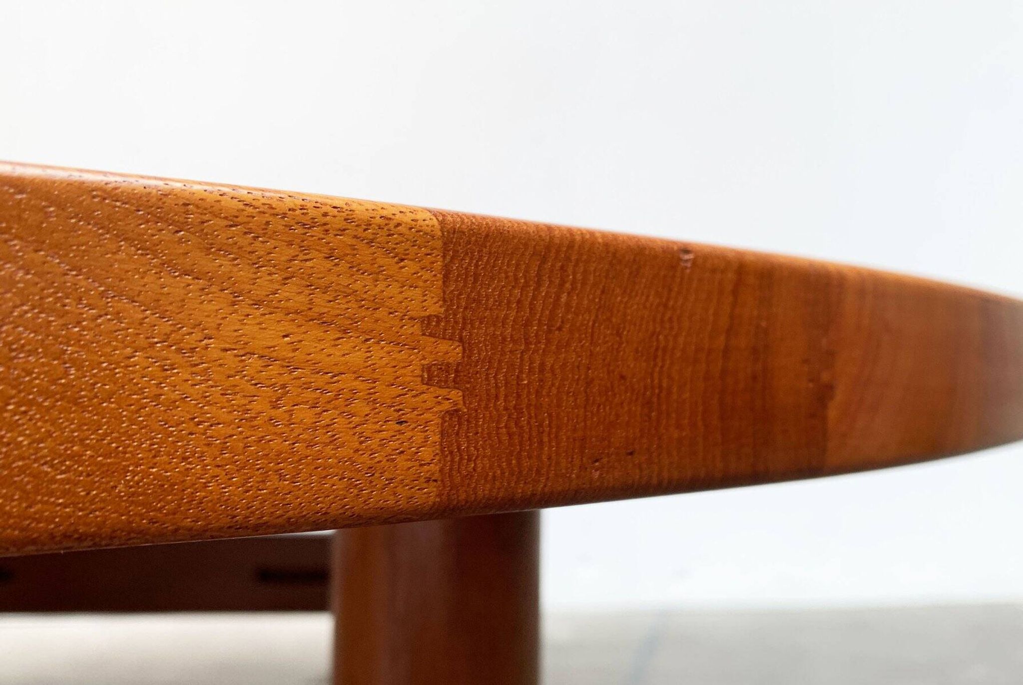 Large Danish brutalist coffee table in solid teak, 1960s.