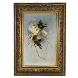 Oil on canvas late nineteenth, early twentieth, Trendy Birds