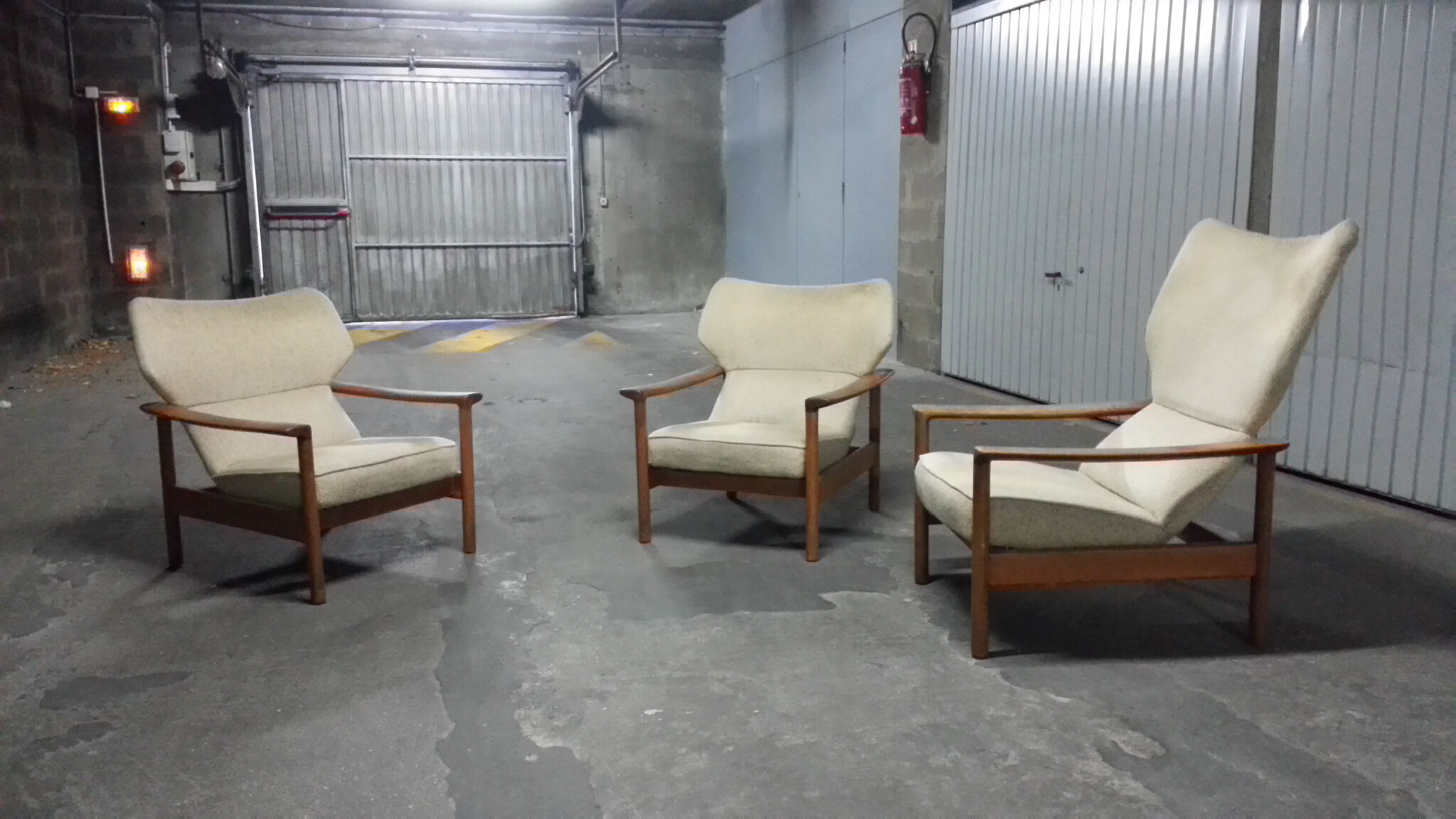 Lot of chairs flesh wing Sven Ivar Dysthe model Rock Royal, Norway