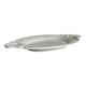 Large oval dish in sculpted white ceramic