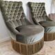 Pair of toad armchairs