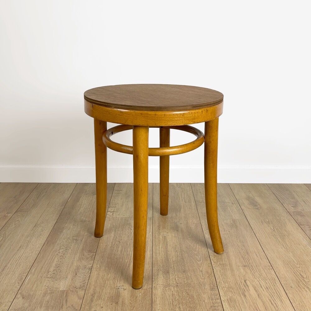 Curved wooden piano stool 1930