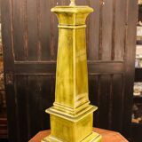 Green glazed ceramic lamp, Manises