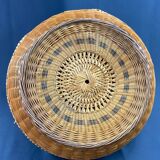 China woven bamboo rice or tea basket late 19th century early 20th century