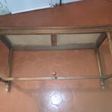 Louis XVI style caned wood bench