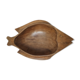 Zoomorphic cut fish wood carved vintage