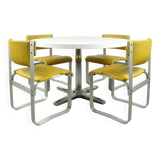 Ensemble de table à manger vintage, 4 chaises à manger Asko « Pulkka », table Ilmari Lappalainen & Pastoe années 60-70