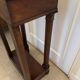 Antique small Empire console from the early 19th century in mahogany and marble.