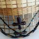 Vintage two-tone wicker pendant light