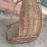 Rattan hanging egg chair