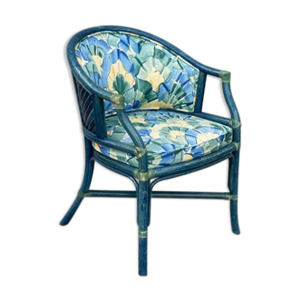 Fauteuil en rotin vintage Maugrion