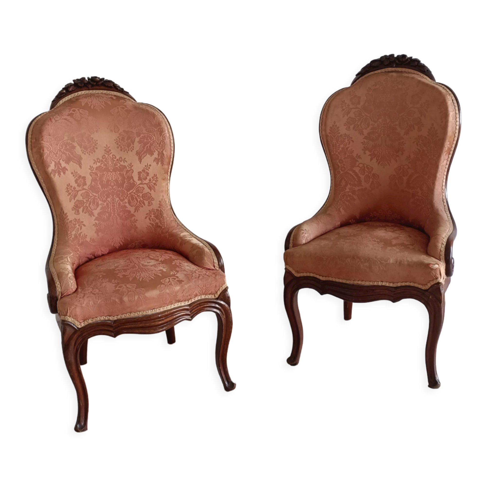 Paire de chaises Louis Philippe acajou