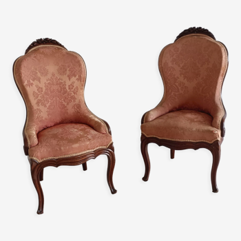 Paire de chaises Louis Philippe acajou