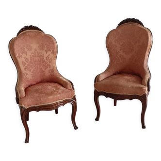 Paire de chaises Louis Philippe acajou