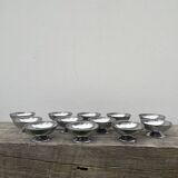 12 stainless steel cups 1970