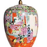 Chinese covered vase from the Qing dynasty