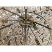 Transparent and White “Ricci” Murano Glass Chandelier