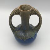 Vase en grès cérame a effet flammé, signé alphonse mouton, st uze