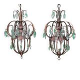 Par of Gilt bronze Chandelier C.1900 Italy