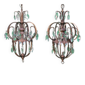 Part of a gilded bronze chandelier, Italy around 1900.