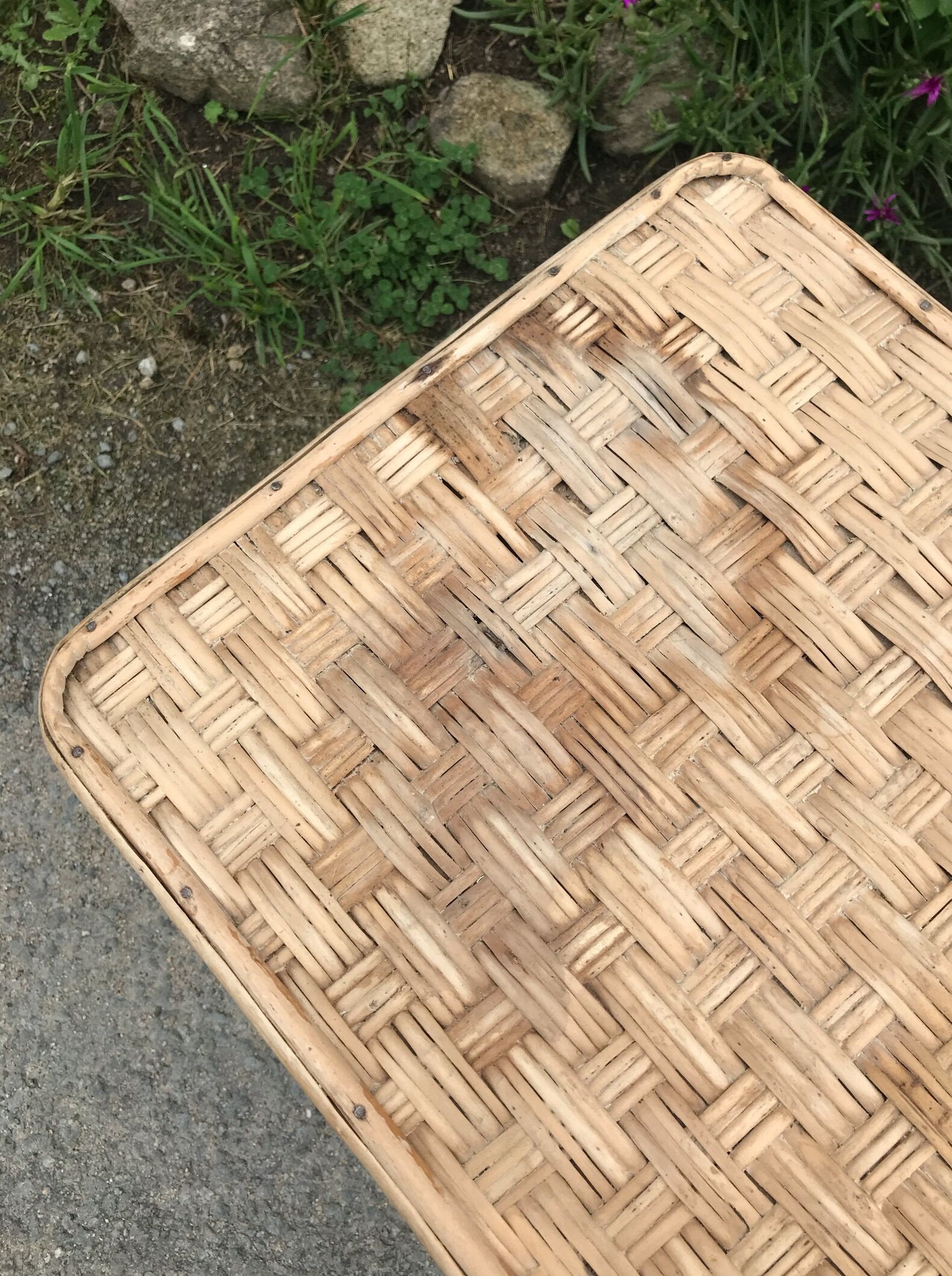 Vintage rattan coffee table