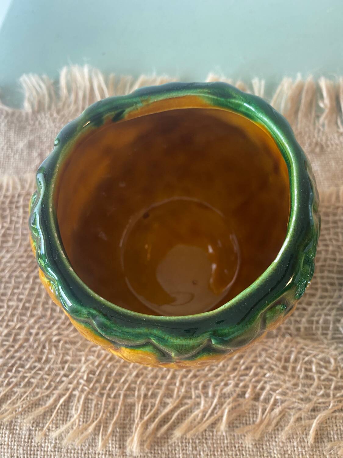 Vallauris pineapple sugar bowl