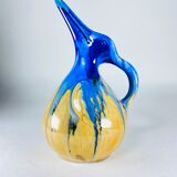 Penguin pitcher in flamed sandstone signed Grès dArt Gilbert méténier