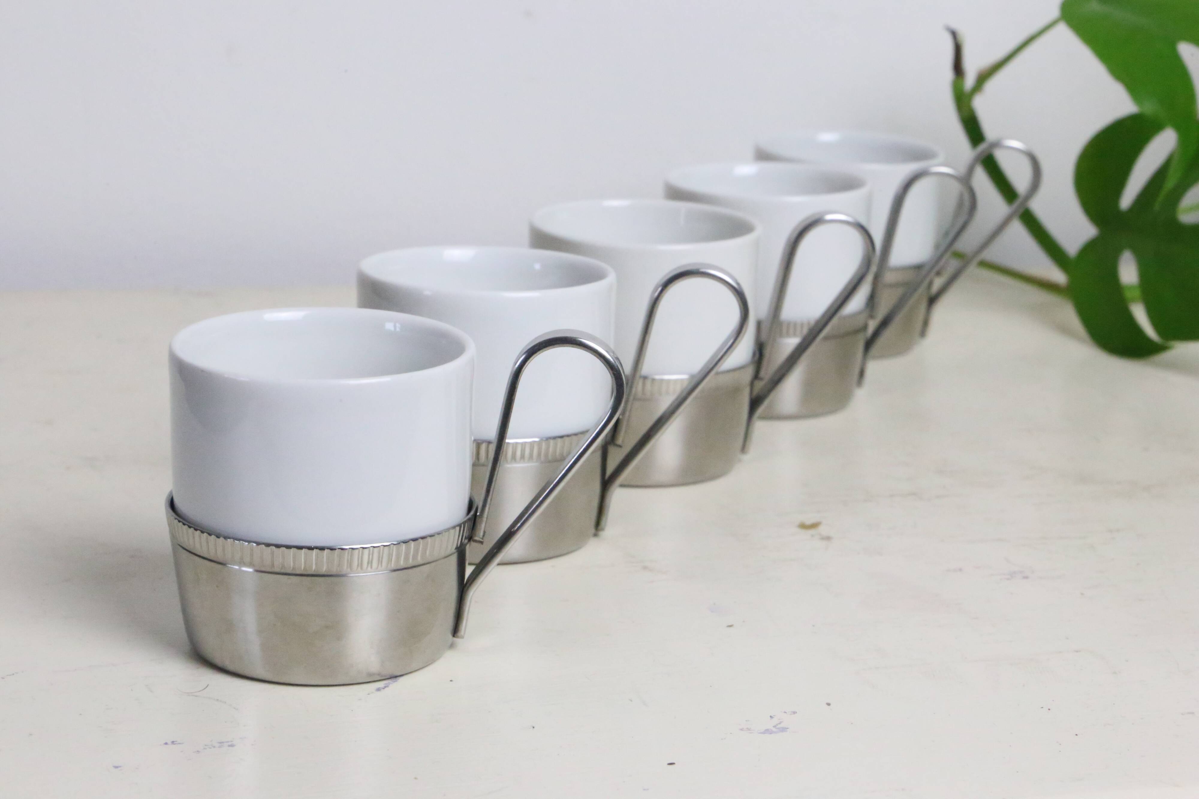 Set of 5 Letang Remy espresso cups, 1980s