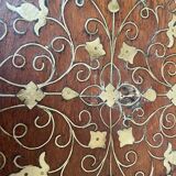 19th century wooden and brass tray