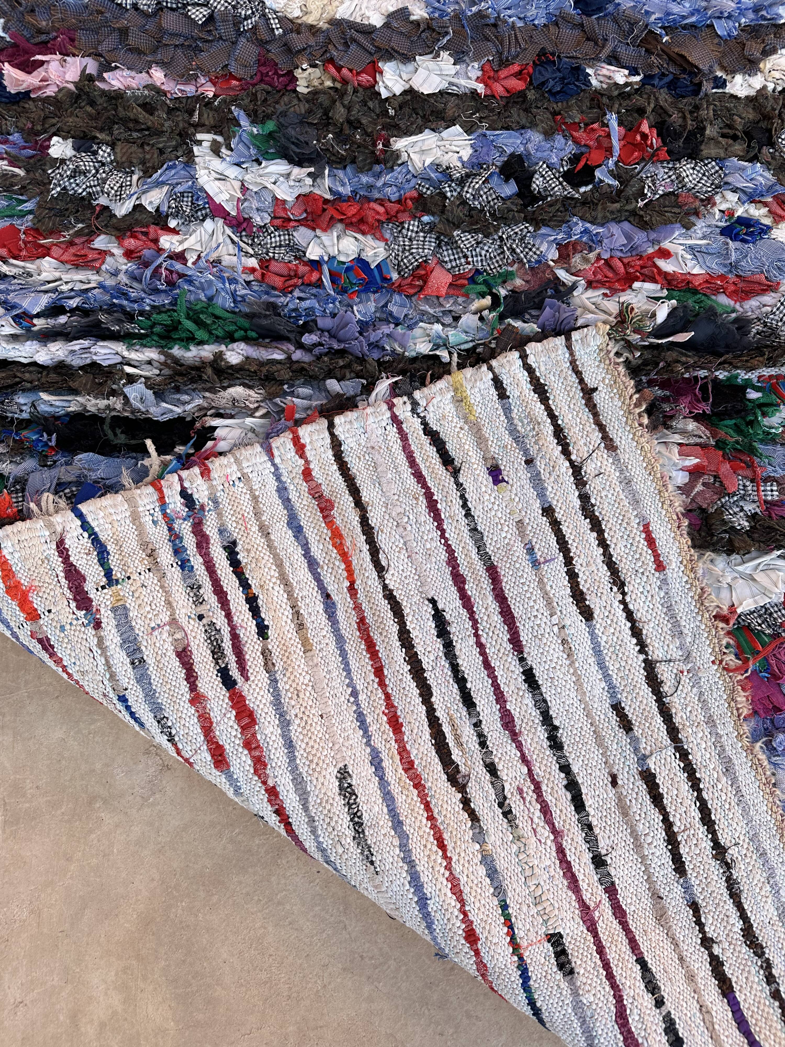 Moroccan carpet boucherouite colored - 75 x 152 cm