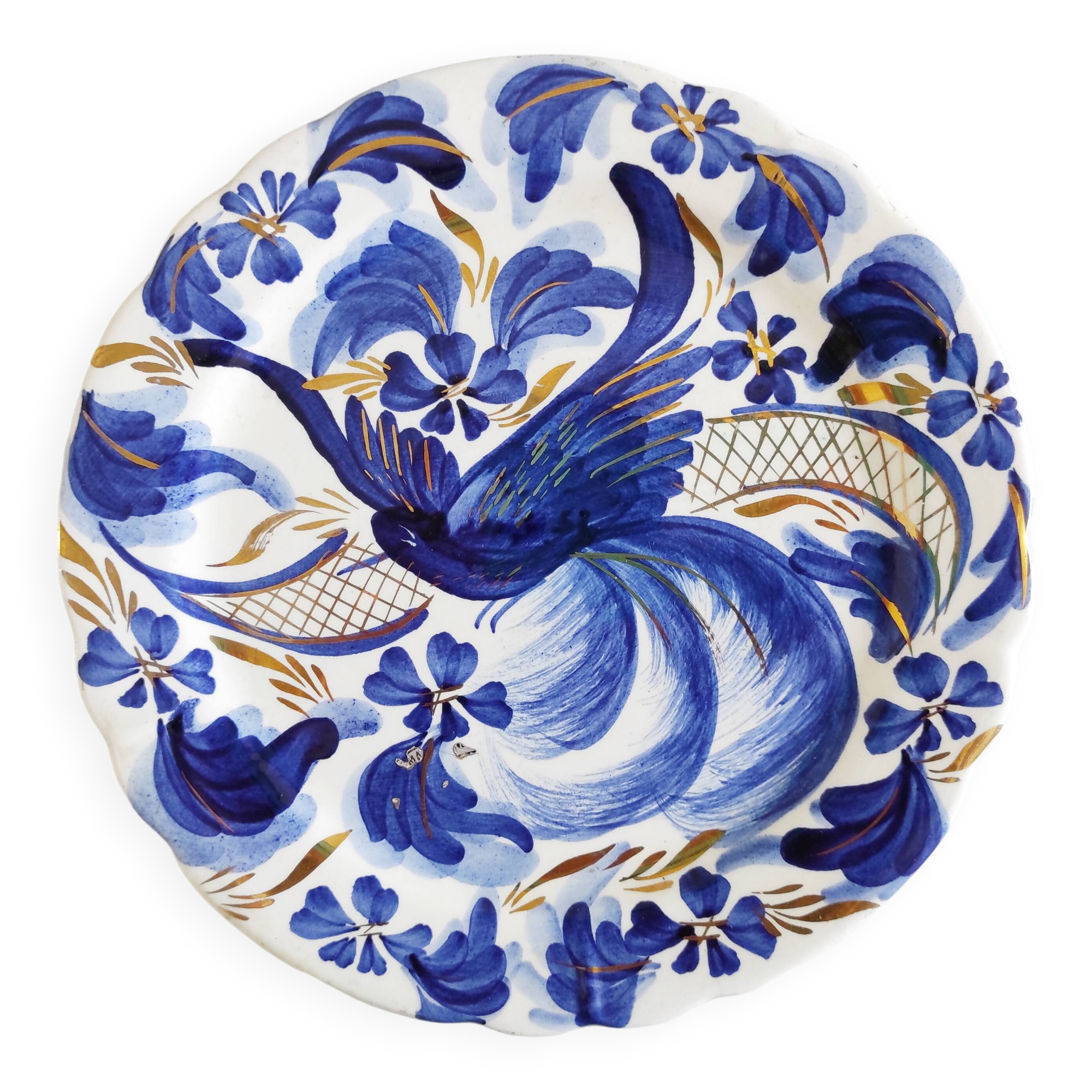 Hubert bequet blue bird plate