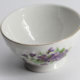 Set of 4 porcelain bowls with violets
