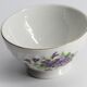 Set of 4 porcelain bowls with violets
