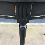 Black half moon console