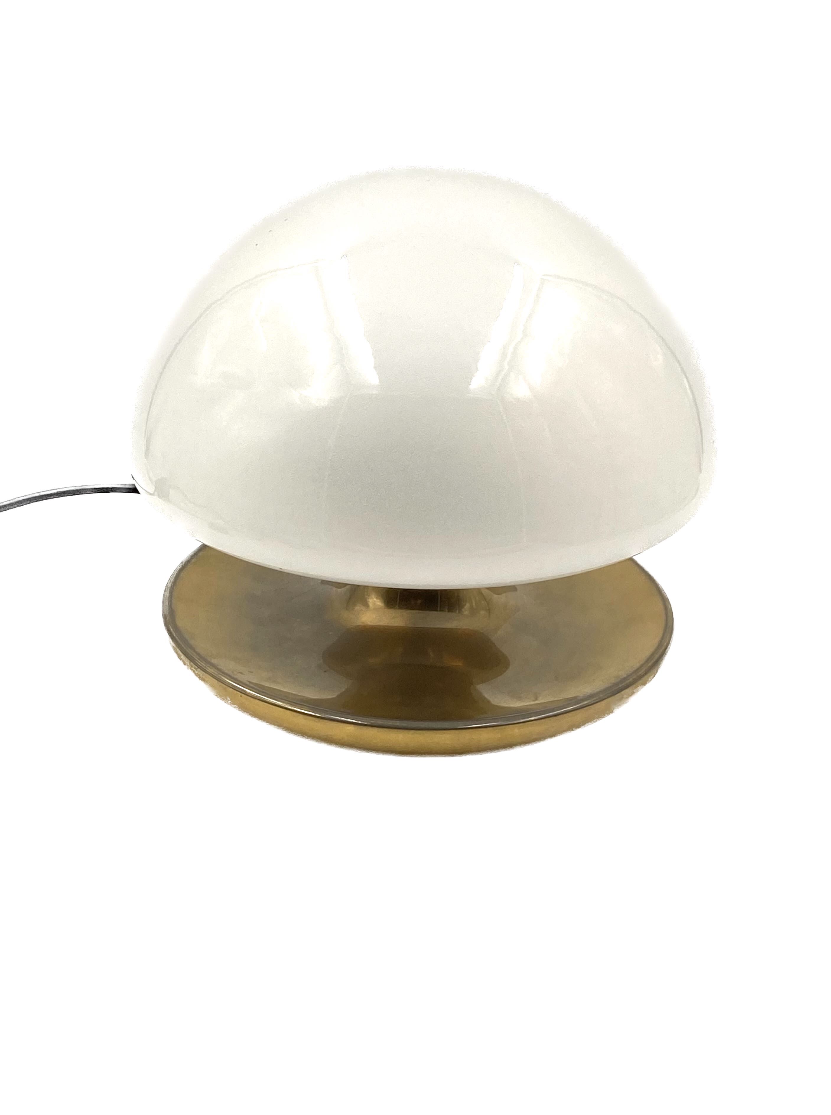 Mushroom mod. VP gold table lamp, Vittorio Balli e Romeo Ballardini, Sirrah, 1970s