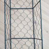 Bread basket in metal and fabric - 43 x 13 x 8 cm