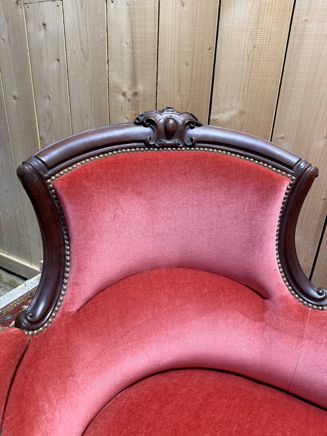 Sofa / Confidant – Louis-Philippe style, Napoleonic III era – Mahogany m