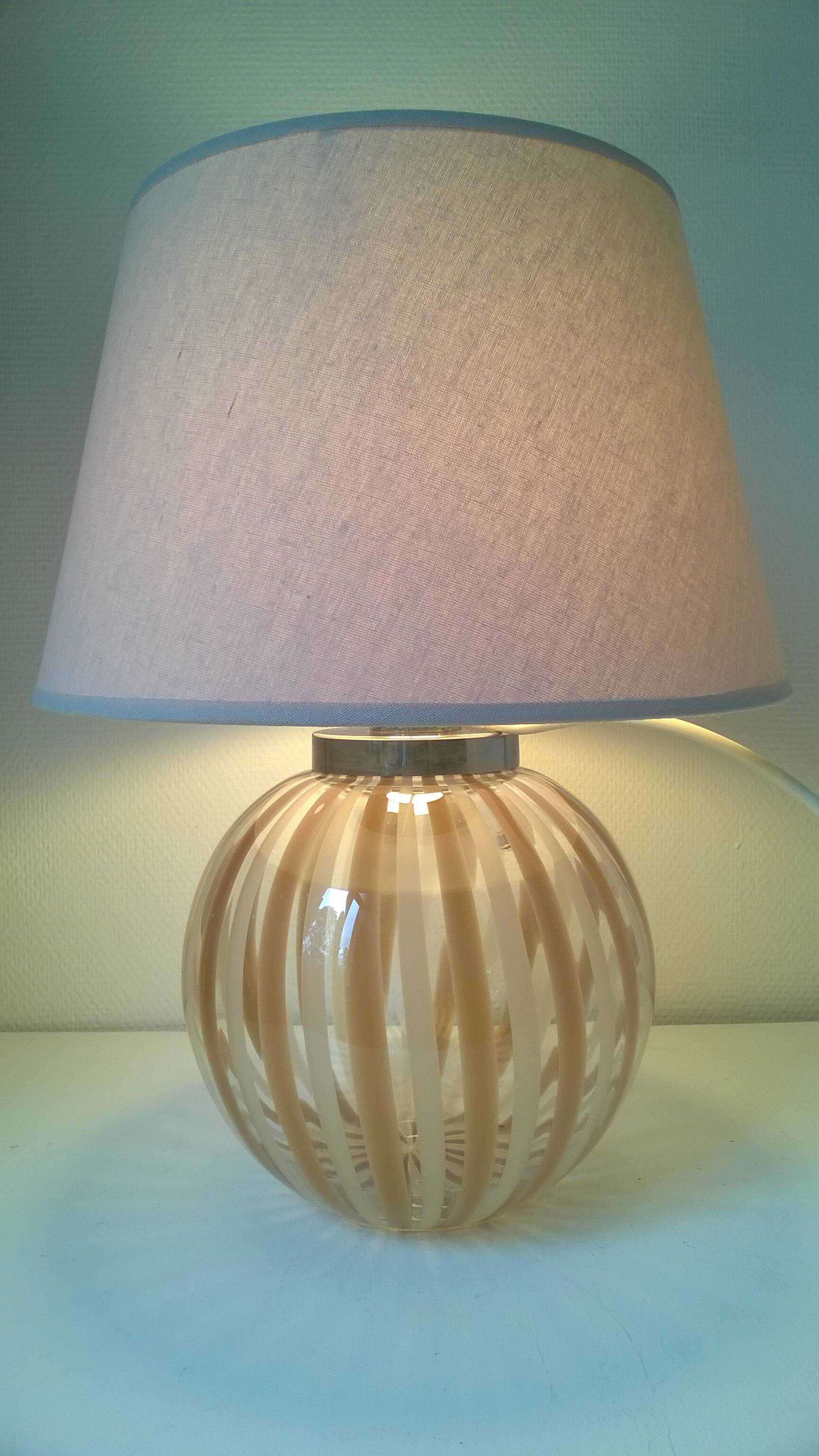 Lampe de table en verre de Murano par Carlo Moretti 1970
