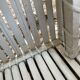 Vintage white rattan wall shelf