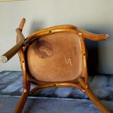 Chaise de bistrot Mahieu en bois courbé début XXème