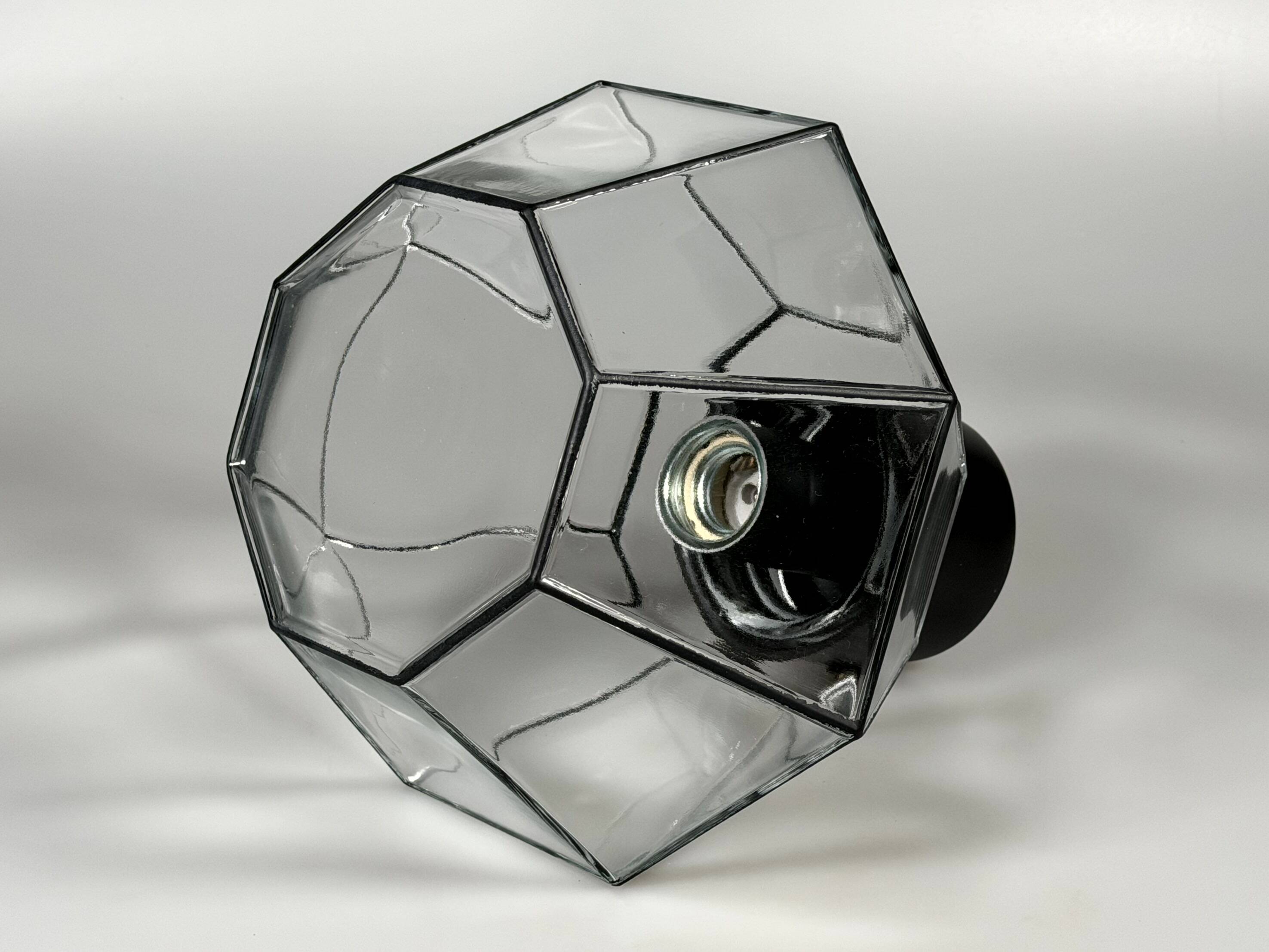1960s 1970s Ceiling Lamp by Glashütte Limburg Germany Space Age Design