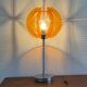 Space Age acrylic table lamp with a nylon wire thread & orange acrylic shade