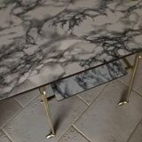 Serving table with wheels