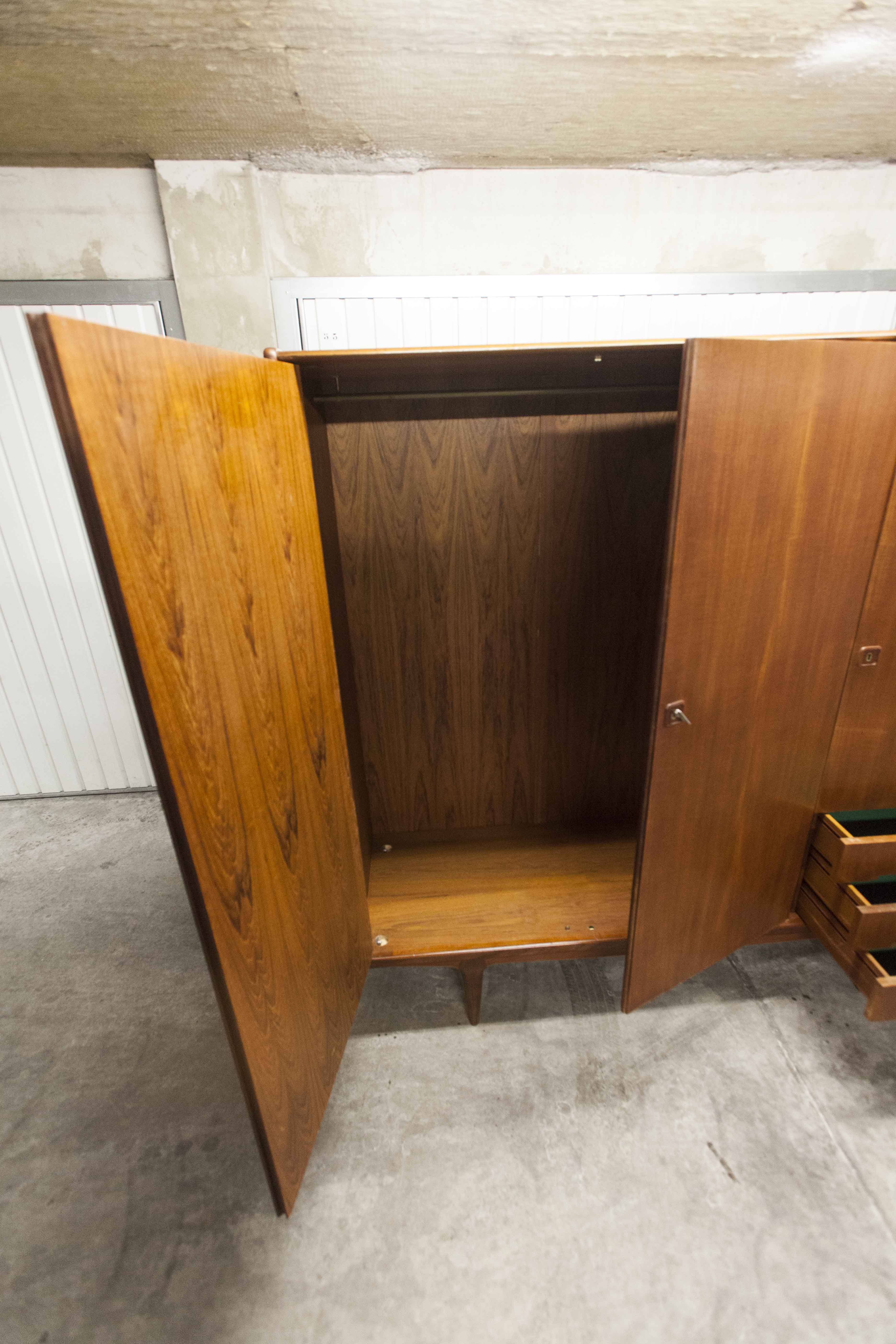 Scandinavian wardrobe 1960 Simat teak