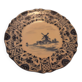 Delft moulin faience plate signed vd