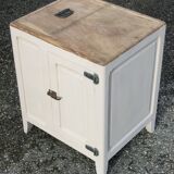 Old bistro icebox in solid oak - Small sideboard