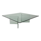 Table Basse Postmoderne en Verre, 1980s