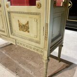 Louis xvi style showcase in rechampie wood and gilded bronzes from the napoleon iii period