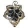 Silver-plated metal leaf-shaped catchall tray