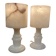 Pair of alabaster lamps "design 1950".